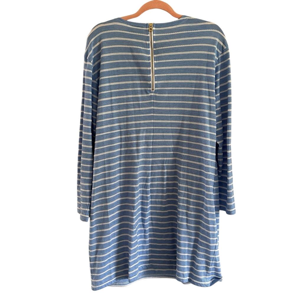 STS Sail To Sable Blue And White Stripe Nautical Coastal Dress XL - Picture 4 of 10